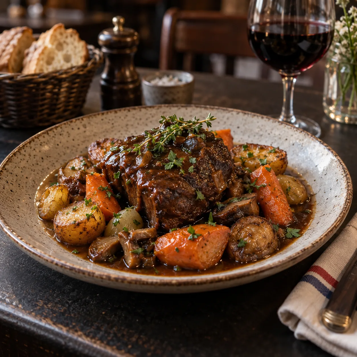 Plat mijoté de cuisine traditionnelle française